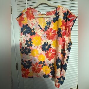 Floral V-Neck Blouse